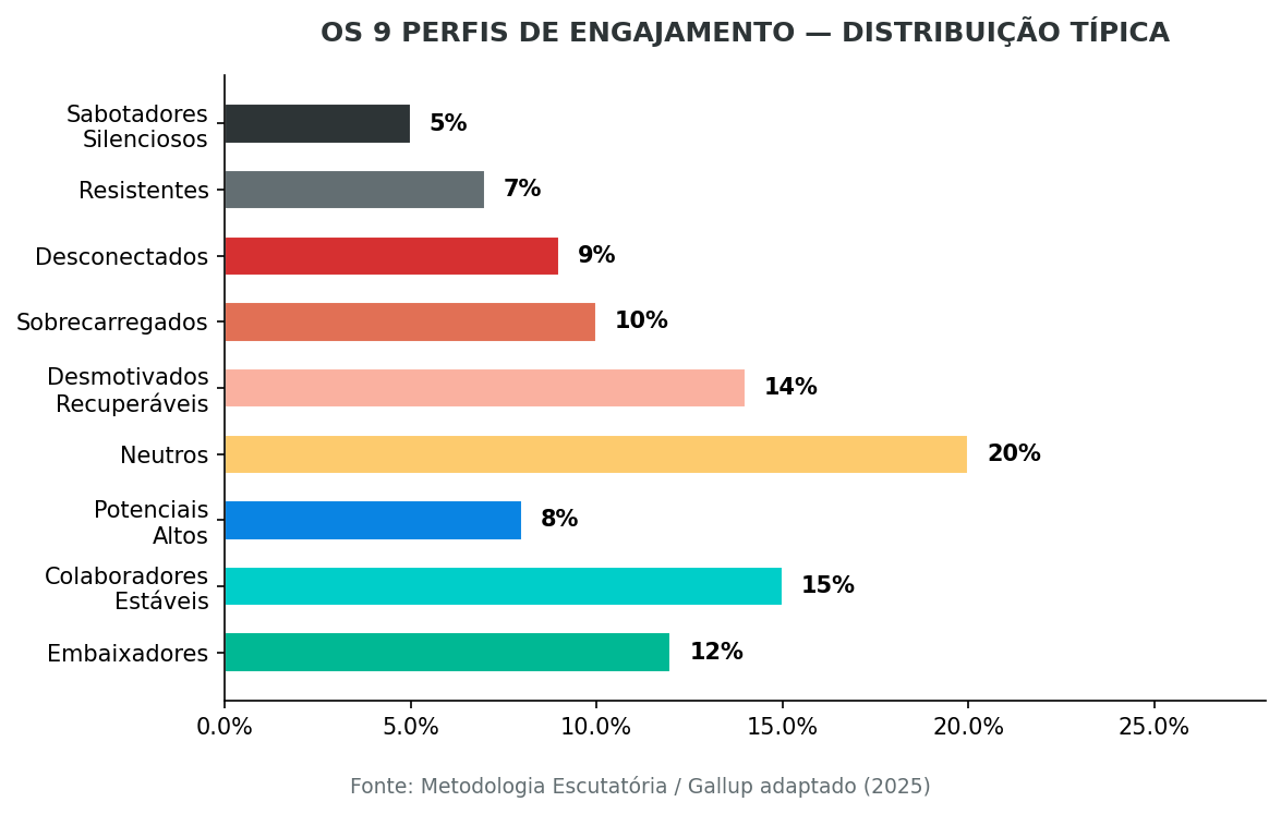Distribuição dos 9 Perfis MEO